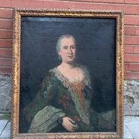Dipinto olio su tela 1700 Ritratto di nobildonna