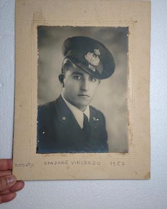 Foto PILOTA REGIA AERONAUTICA 1927 Bitonto Bari 