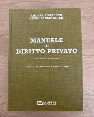Libro manuale di diritto privato Torrente