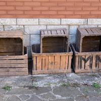 6 Casse in legno pesante d'epoca anni '50/60