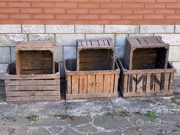 6 Casse in legno pesante d'epoca anni '50/60