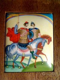 Quadro dipinto Smalto Russo Finift Rostov -