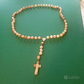 Rosario vintage in onice da parete.