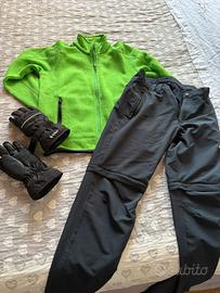 Pile CMP, pantaloni trekking CMP, guanti Reush