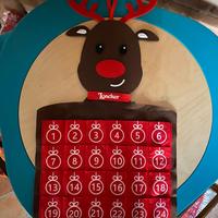 Calendario avvento Loacket  in stoffa con renna