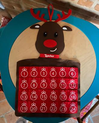 Calendario avvento Loacket  in stoffa con renna