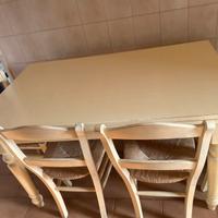 Tavolo cucina allungabile 4 sedie rustico country