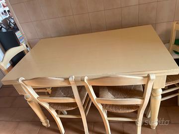 Tavolo cucina allungabile 4 sedie rustico country