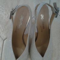 Scarpe cerimonia argento n 37