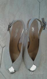 Scarpe cerimonia argento n 37