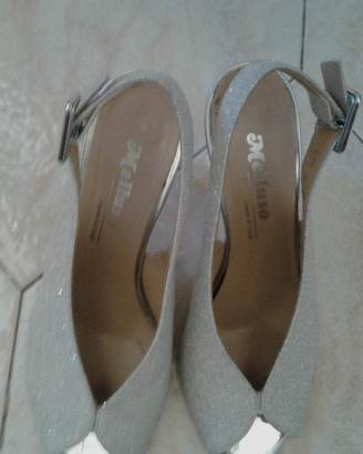 Scarpe cerimonia argento n 37
