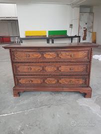 Raro cassettone Bergamasco del '600