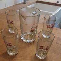 caraffa  da 1litro+ 4bicchieri