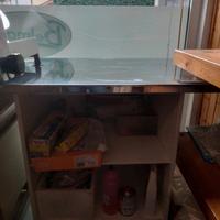 Mobile con ripiano acciaio