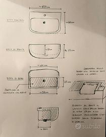 LAVABO BAGNO DA INCASSO