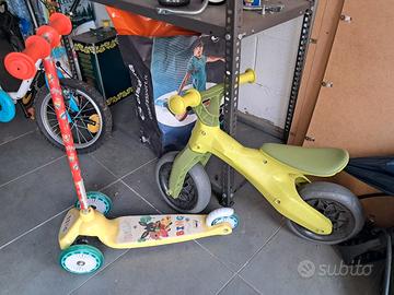 Due bici bambino e monopattino