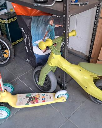 Due bici bambino e monopattino