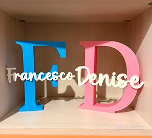 Iniziale con nome 25cm personalizzabile
