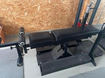 Panca Pesi Multifunzione con Rack regolabile