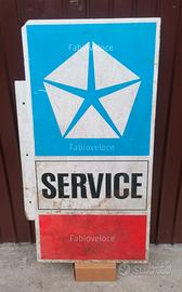 Tabella insegna officina Chrysler Simca ufficiale