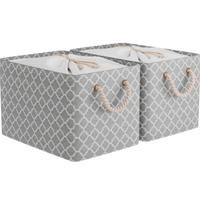 n. 2 NUOVI cestini portaoggetti in tessuto. 