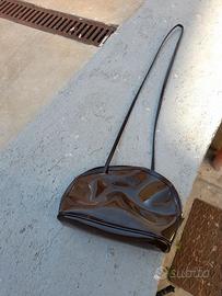 Borsa a tracolla Baldinini in vernice marrone
