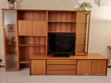 Mobile soggiorno noce massello tinta miele