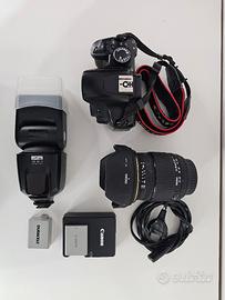 Kit Canon 450d+ Sigma 24-60 f2.8 + Flash