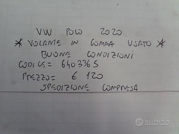 Volante in gomma vw polo 2020