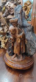 antiche sculture in legno artigianali 