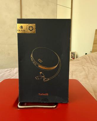 Power bank Genai Turbo25 NUOVO con cavi integrati