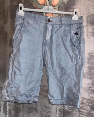 Pantaloncini bermuda vintage denim azzurro