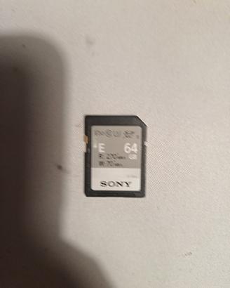 scheda per macchina fotografica sony 64 gb
