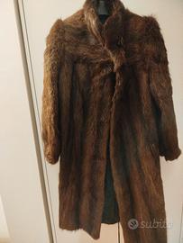 giaccia lunga in pelliccia sintetica 