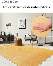 tappeto pelo corto 200x280 oro giallo