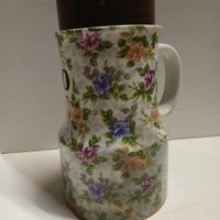 Bricco In Ceramica Tappo In Legno H Cm 17 X 9,5 Pr