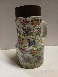 Bricco In Ceramica Tappo In Legno H Cm 17 X 9,5 Pr