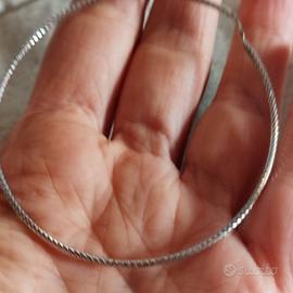 orecchini cerchio in argento zigrinato 