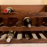 Portabottiglie in legno  vero per 18 bottiglie