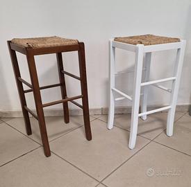 Sgabello Venus  Faggio in Paglia H 73 Bianco-Noce