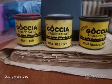 tre barattolino di latta x ritocco fiat