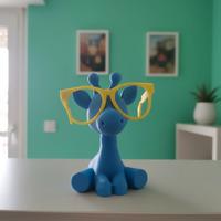 Giraffa con occhiali – statuetta decorativa stampa