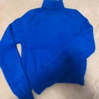 maglioncino felpato blu eletric