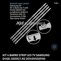 KIT 4 BARRE STRIP LED TV SAMSUNG D4GE-320DC1-R2 20