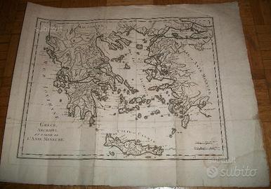 Cartina dell'800, Grecia e isole greche