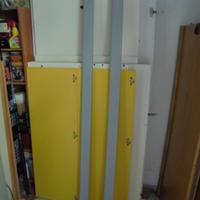 2 longheroni in metallo grigi 2,5 cm x 8 cm x 195