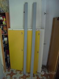 2 longheroni in metallo grigi 2,5 cm x 8 cm x 195