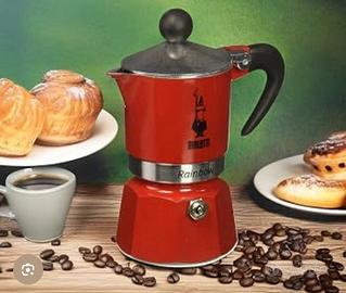 Caffettiera Moka Bialetti rossa nuova