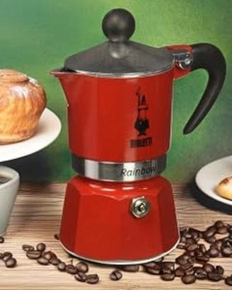 Caffettiera Moka Bialetti rossa nuova
