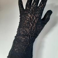 Guanti donna pizzo bianchi e neri